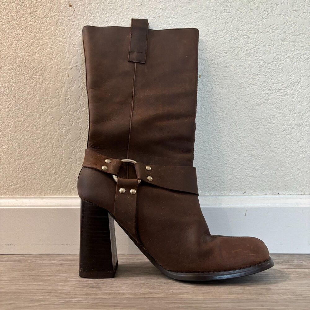 Topy Leather High Heel Boots - Picture 3 of 4